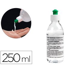 Gel hidroalcoholico higienizante para manos limpiay desinfecta sin necesidad de aclarado bote de 250 ml