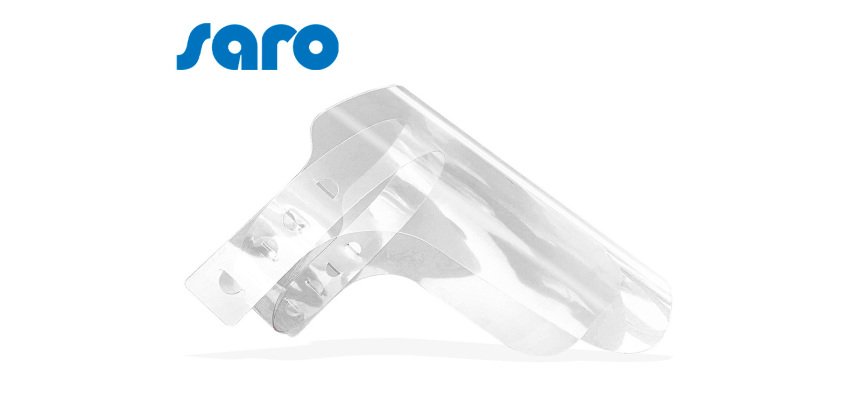 Protector facial transparente glasspack 400 mc cinta ajustable evita vaho medidas 235x330 mm transparente