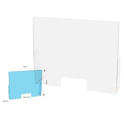 Pantalla de protección de pie 95x58cm - Cristal