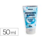 Gel hidroalcoholico higienizante para manos limpiay desinfecta sin necesidad de aclarado bote de 50 ml