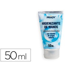 Gel hidroalcoholico higienizante para manos limpiay desinfecta sin necesidad de aclarado bote de 50 ml