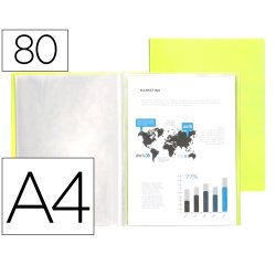 Carpeta liderpapel escaparate fundas polipropileno traslucida din a4