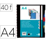 Carpeta liderpapel a4 con 40 fundas intercambiables 5 sep sobre y gomilla portada y lomo personalizable