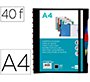 Carpeta liderpapel a4 con 40 fundas intercambiables 5 sep sobre y gomilla portada y lomo personalizable