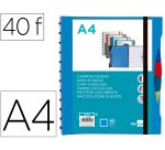 Carpeta liderpapel a4 con 40 fundas intercambiables 5 sep sobre y gomilla portada y lomo personalizable