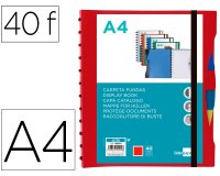Carpeta liderpapel a4 con 40 fundas intercambiables 5 sep sobre y gomilla portada y lomo personalizable