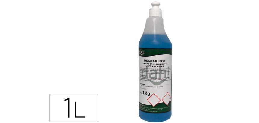 Limpiador bactericida dahi desbak azul botella 1 litro
