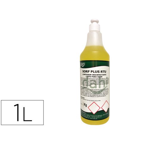 Limpiador higienizante desodorizante desinfectante dahi dj plus rtv botella 1 litro