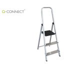 Escalera q-connect de aluminio 3 peldaños 590x400x1260 mm peso maximo 150 kg en-131