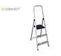 Escalera q-connect de aluminio 3 peldaños 590x400x1260 mm peso maximo 150 kg en-131