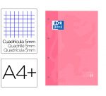Recambio color 1 oxford din a4+ 80 hojas 90 gr cuadro 5 mm 4 taladros color rosa chicle