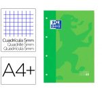 Recambio color 1 oxford A4+ 80 hojas 90 g cuadro 5 mm 4 taladros color verde manzana