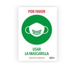 Señal adhesiva avery usar la mascarilla din a4 resistente a los rayos uv pack de 2 unidades