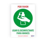 Señal adhesiva avery usar el desinfectante para las manos din a4 resistente a los rayos uv pack de 2 unidades