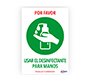 Señal adhesiva avery usar el desinfectante para las manos din a4 resistente a los rayos uv pack de 2 unidades
