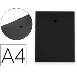 Carpeta liderpapel dossier broche polipropileno din a4 formato vertical con fuelle negro opaco