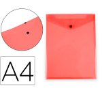 Carpeta liderpapel dossier broche polipropileno din a4 formato vertical con fuelle rojo translucido