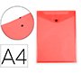 Carpeta liderpapel dossier broche polipropileno din a4 formato vertical con fuelle rojo translucido