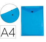 Carpeta liderpapel dossier broche polipropileno din a4 formato vertical con fuelle azul translucido
