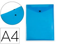 Carpeta liderpapel dossier broche polipropileno din a4 formato vertical con fuelle azul translucido