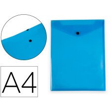 Carpeta liderpapel dossier broche polipropileno din a4 formato vertical con fuelle azul translucido