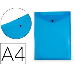 Carpeta liderpapel dossier broche polipropileno din a4 formato vertical con fuelle azul translucido