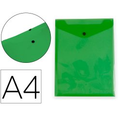 Carpeta liderpapel dossier broche polipropileno din a4 formato vertical con fuelle verde translucido