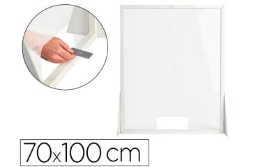 Pantalla de proteccion q-connect carton formato vertical 70x100 cm
