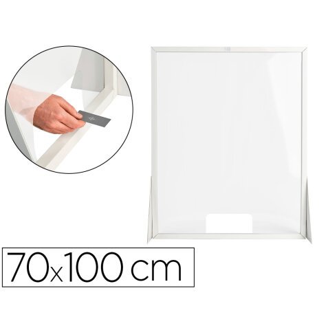 Pantalla de proteccion q-connect carton formato vertical 70x100 cm