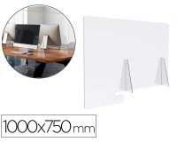 Pantalla de proteccion archivo 2000 sobremesa metacrilato transparente 1000x750 mm
