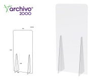Pantalla de proteccion archivo 2000 de pie metacrilato transparente 750x1400 mm