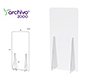 Pantalla de proteccion archivo 2000 de pie metacrilato transparente 750x1400 mm