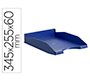 Bandeja sobremesa archivo 2000 antimicrobiana plastico apilable 3 posiciones din a4 y folio azul 345x255x60 mm