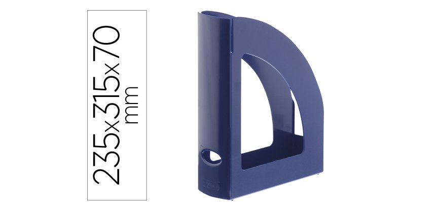 Revistero archivo 2000 antimicrobiano sanitized poliestireno lomo 80 mm azul 250x80x320 mm