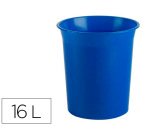 Papelera plastico archivo 2000 antimicrobiana sanitized plastico azul 18 litros 290x310 mm