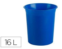 Papelera plastico archivo 2000 antimicrobiana sanitized plastico azul 18 litros 290x310 mm
