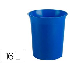 Papelera plastico archivo 2000 antimicrobiana sanitized plastico azul 18 litros 290x310 mm