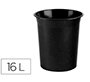 Papelera plastico archivo 2000 antimicrobiana sanitized plastico negro 18 litros 290x310 mm