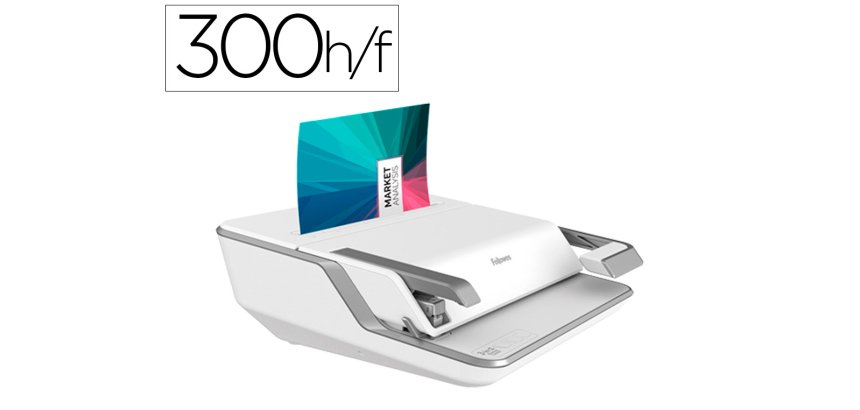 Encuadernadora para canutillo fellowes lyra 3 en 1 perfora hasta 20h a4 encuaderna 300h grapa 30h taladra 2 y 4