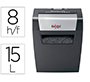 Destructora de documentos rexel momentum x308 capacidad de corte 8 hojas destruye grapas y clips 15 litros