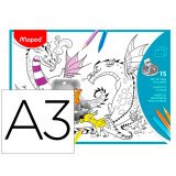 Mantel para colorear maped individual din a3 pack de 15 unidades surtidas