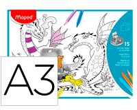 Mantel para colorear maped individual din a3 pack de 15 unidades surtidas