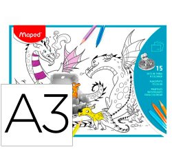 Mantel para colorear maped individual din a3 pack de 15 unidades surtidas