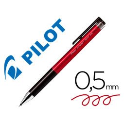 Boligrafo pilot synergy point retractil sujecion de caucho tinta gel 0,5 mm rojo