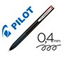 Boligrafo pilot super grip g 4 colores retractil sujecion de caucho tinta base de aceite cuerpo color negro
