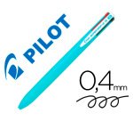 Boligrafo pilot super grip g 4 colores retractil sujecion de caucho tinta base de aceite cuerpo color azul