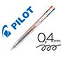 Boligrafo pilot super grip g 4 colores retractil sujecion de caucho tinta base de aceite cuerpo transparente