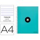 Cuaderno espiral a4 micro antartik tapa forrada 120h 90 gr horizontal 5 bandas 4 taladores color menta