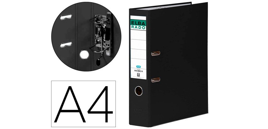Archivador de palanca elba rado chic carton forrado pvc con rado lomo de 80 mm