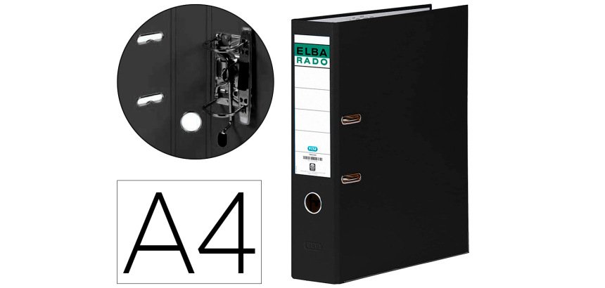 Archivador de palanca elba rado chic carton forrado pvc con rado lomo de 80 mm